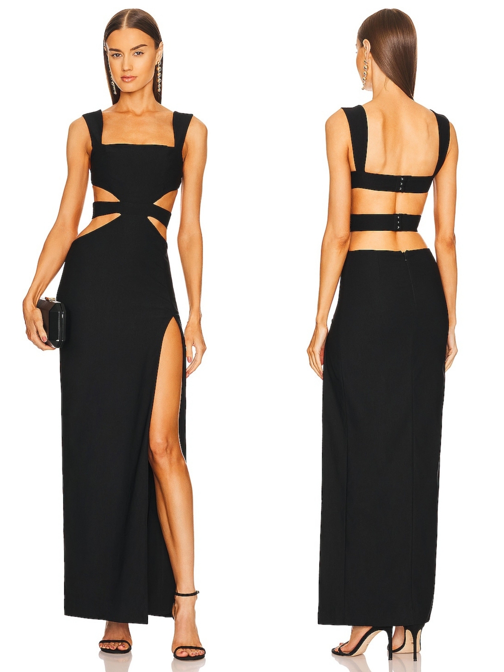 NWT x REVOLVE Sadie Gown in Black Michael Costello Size Small